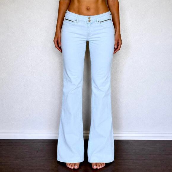 Picasso Style Denim - Vintage Y2K Picasso Style PSJ Baby Blue Bootcut Low Rise Flare Jeans Size 6 M
